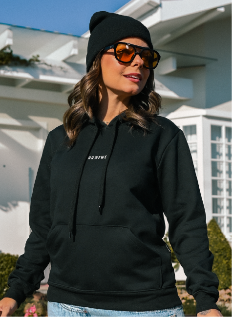 casaco moletom com capuz preto mini hawewe 4