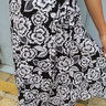 saia pareo floral preta branco estampa 2 3
