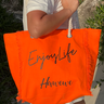 bolsa lona enjoy life laranja 2