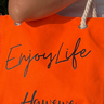 bolsa lona enjoy life laranja 3