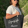 bolsa lona enjoy life preta 1