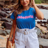 camiseta estampada azul sabedoria hawewe 1