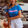 camiseta estampada azul sabedoria hawewe 2