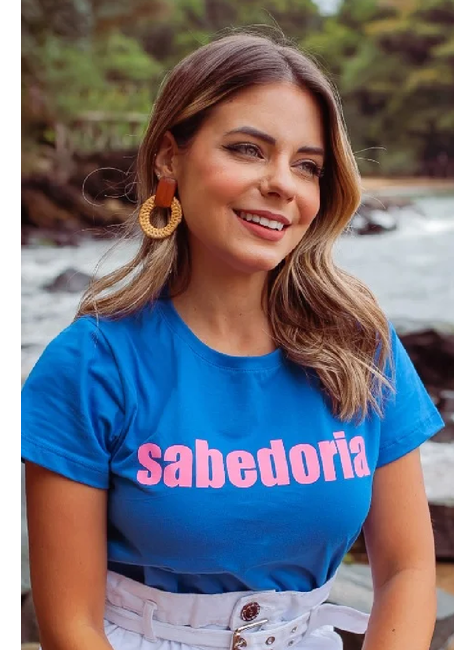 camiseta estampada azul sabedoria hawewe 3