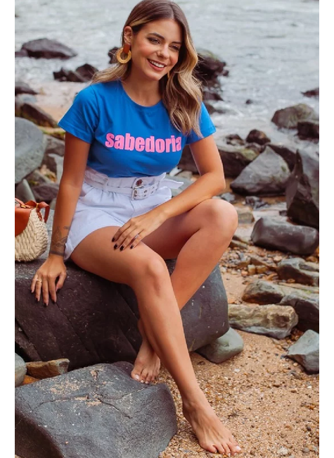 camiseta estampada azul sabedoria hawewe 4