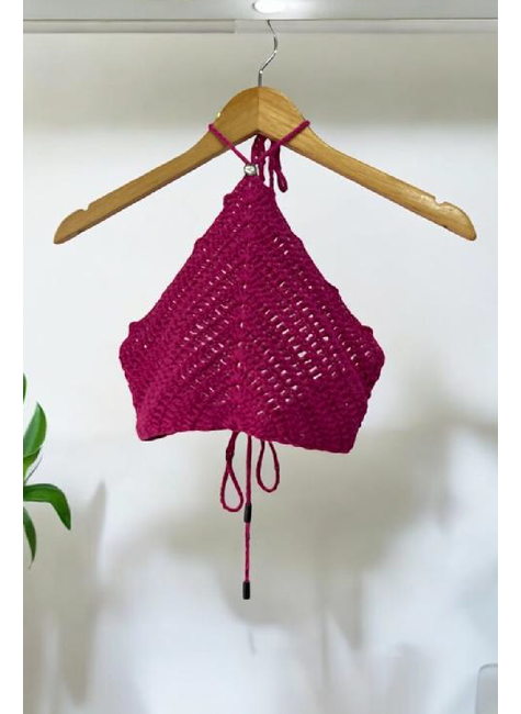 top frente unica croche pink hawewe 1