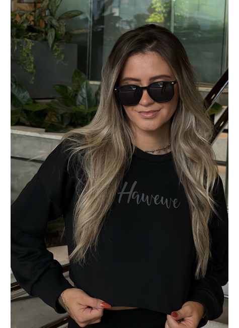 cropped manga longa moletinho 180gr hawewe 1