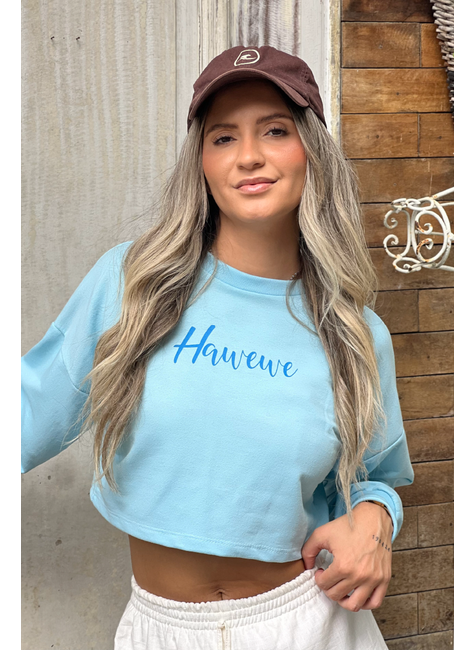 cropped manga longa moletinho 180gr hawewe 20