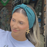 faixa turbante trico laco verde